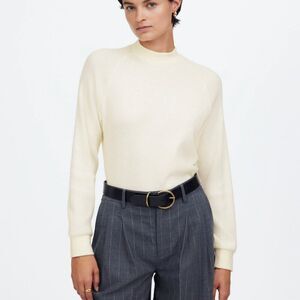 Madewell Waffle-Knit Long-Sleeve Crewneck Tee • size medium • NWT • NS606